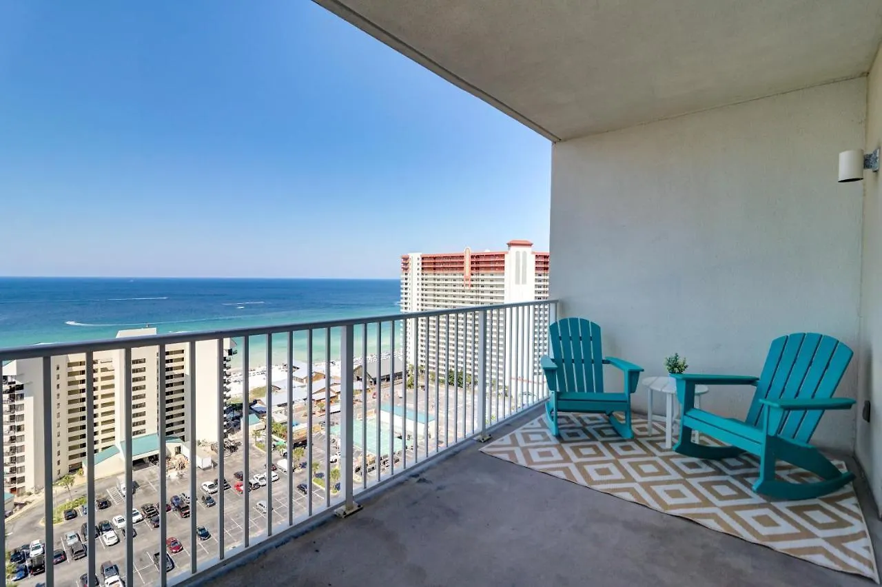 Gorgeous 1-Bed 2-Bath Condo With Gulf View! Pools On-Site! Walk To The Beach! Panama City Beach 0*,