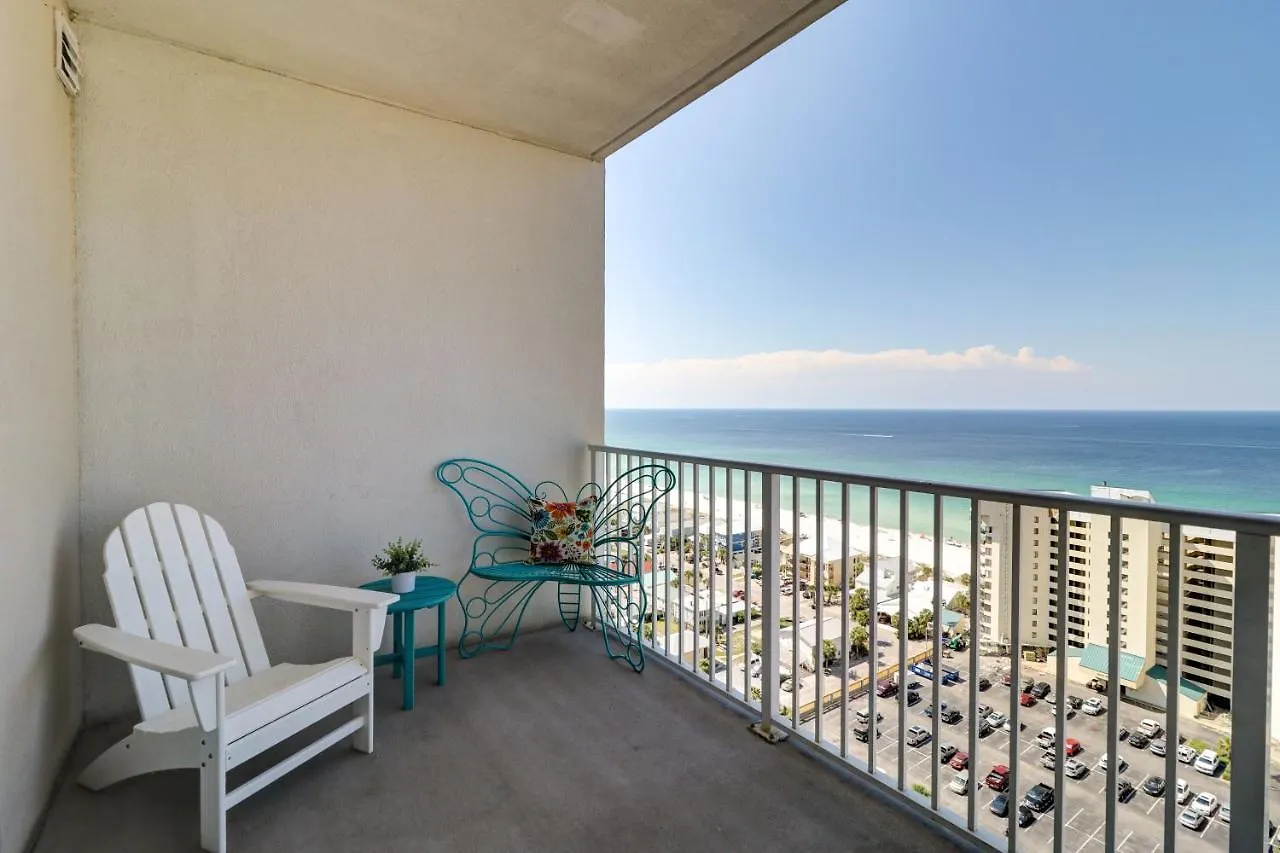 Gorgeous 1-Bed 2-Bath Condo With Gulf View! Pools On-Site! Walk To The Beach! Panama City Beach